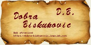 Dobra Biskupović vizit kartica